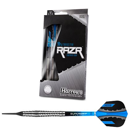 Šipky Harrows Razr Blubous soft 90% 18g R B