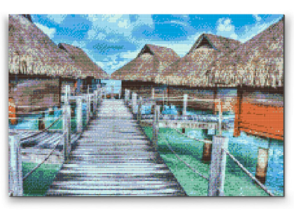 Diamantové malování - Bora Bora 40x60 cm Bez rámu, srolované plátno