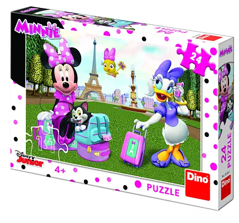 Puzzle Minnie v Paříži 24 dílků