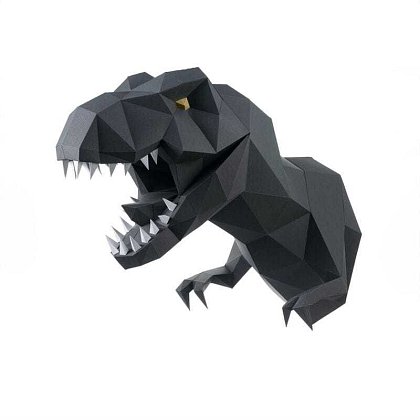 Papírový model 3D - dinosaurus černý 