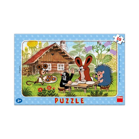 Puzzle Krtek na návštěvě 15 dílků deskové 