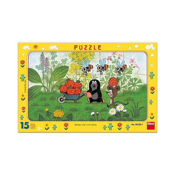 Puzzle Krtek na výletě 15 dílků deskové 