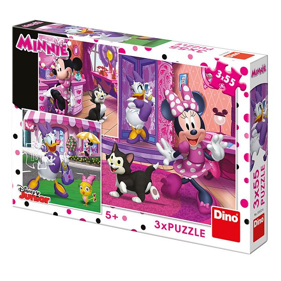 Puzzle Den s Minnie 3x55 dílků 