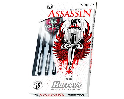 Šipky Harrows Assassin 85% soft - K 17g