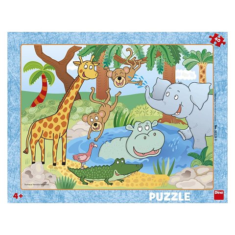 Puzzle Zvířátka v Zoo 40 dílků deskové 