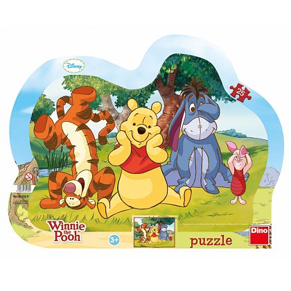 Puzzle Schovávaná s Medvídkem Pú 25 dílků deskové 