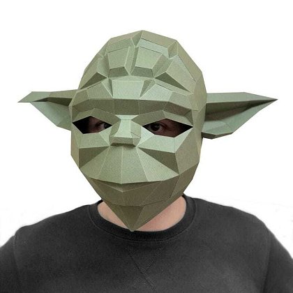 Papírový model 3D - maska Yoda 