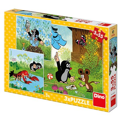 Puzzle Krteček a kalhotky 3x55 dílků 