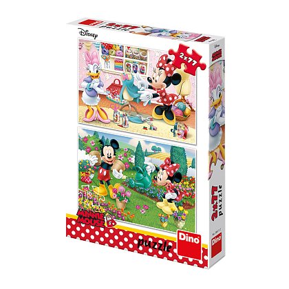 Puzzle Pracovitá Minnie 2x77 dílků 