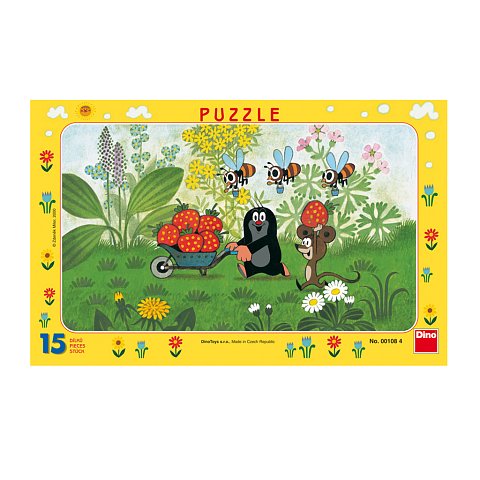 Puzzle Krtek na výletě 15 dílků deskové 