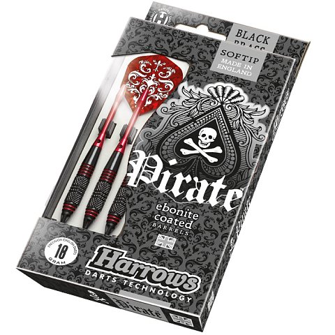 Šipky Harrows Pirate soft - K červená 16g