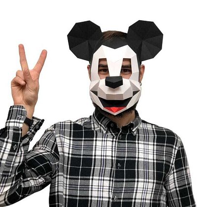 Papírový model 3D - maska Mickey Mouse 