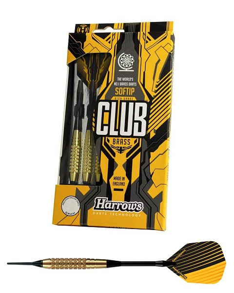 Šipky Harrows Club Brass soft - K 16g