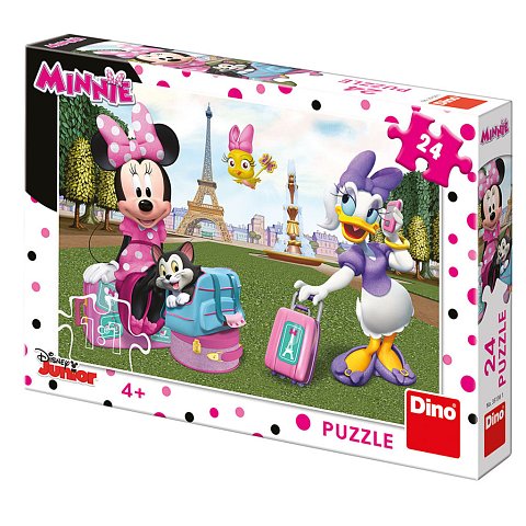 Puzzle Minnie v Paříži 24 dílků 