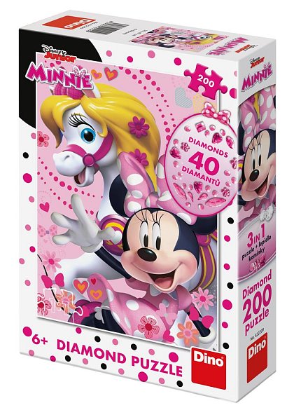 Puzzle Diamantová Minnie Mouse 200 dílků diamond 