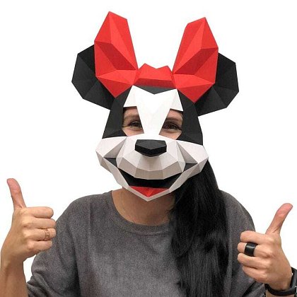 Papírový model 3D - maska Minnie Mouse 