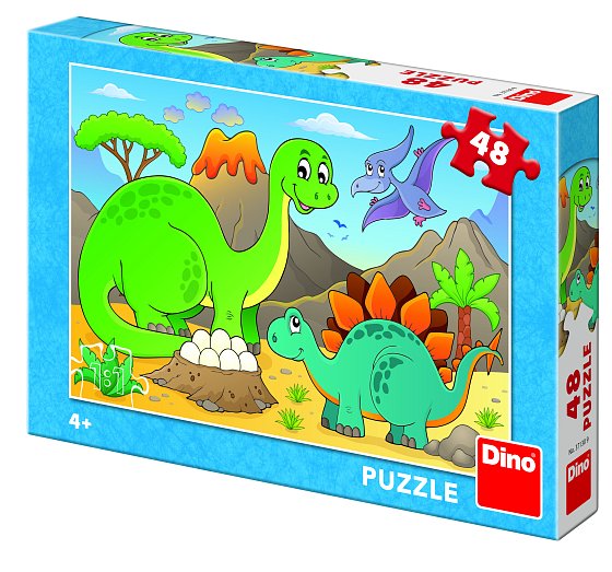 Puzzle Dinosauří maminka s mládětem 48 dílků 