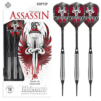 Šipky Harrows Assassin 85% soft - K 18g R style A