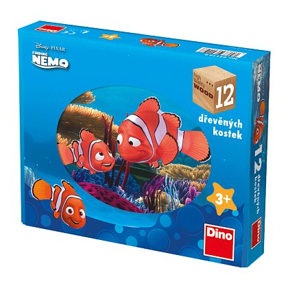 Dřevěné kostky Nemo – 12 kostek 