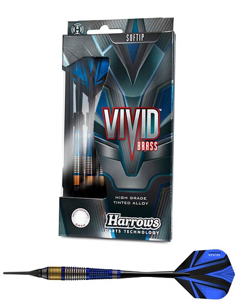 Šipky Harrows Vivid soft - R modrá 18g