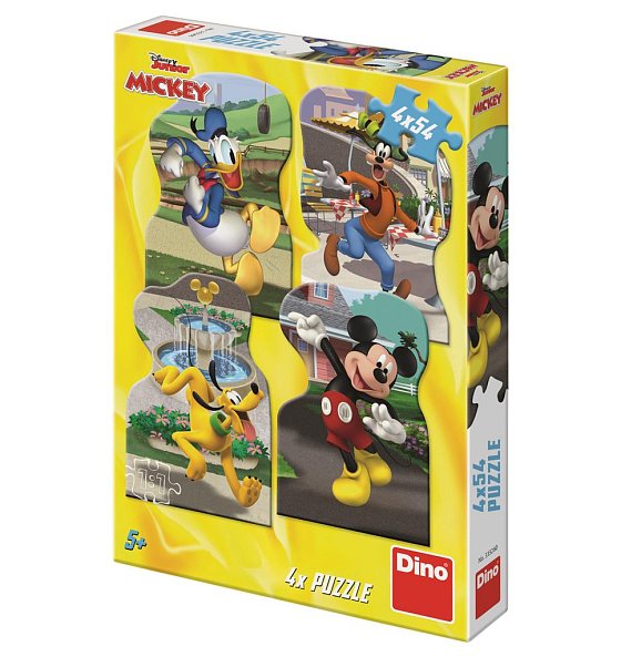 Puzzle Mickey ve městě 4x54 dílků 