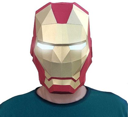 Papírový model 3D - maska Ironman 