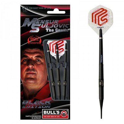 Šipky soft Bull's Mensur Suljovic Black Edition 18g 90% 