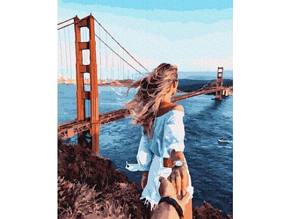 Malování podle čísel - San Francisco - Golden Gate - 40x50 cm 