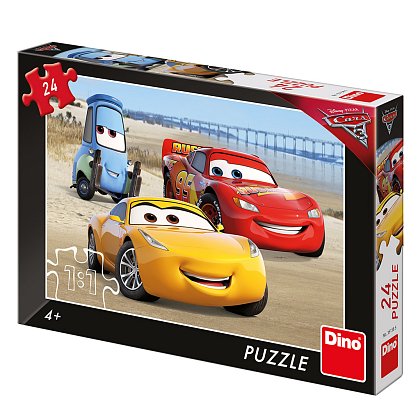 Puzzle Cars 3: Na pláži 24 dílků 