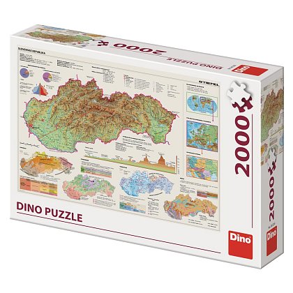 Puzzle Mapa Slovenska 2000 dílků 