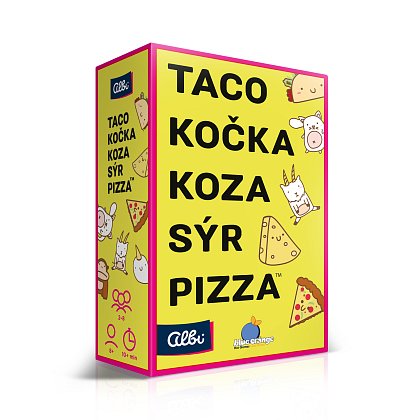 Taco, kočka, koza, sýr, pizza 